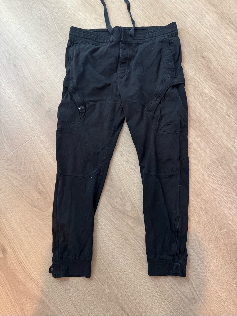 Men's Black Jogger Pants with Drawstring Waist Ralph Lauren X Size XXL
